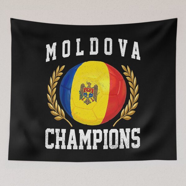 Item preview, SOCCER BALL FLAG CHAMPIONS - MOLDOVA - Fans and Teams for Men and Women T-shirt designed and sold by wallsandpatts.