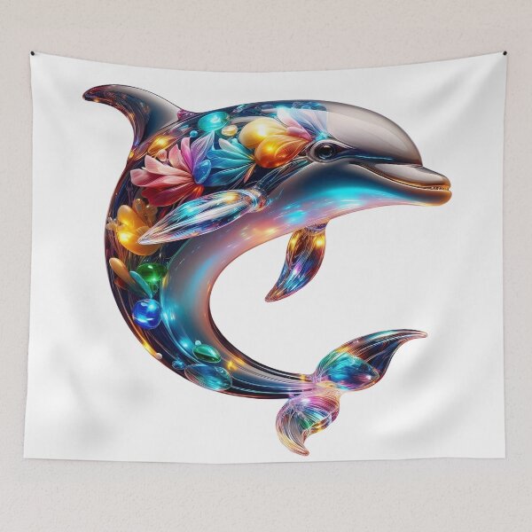 Item preview, Cute Glassy Dolphin Art designed and sold by GloriousArtSKD.