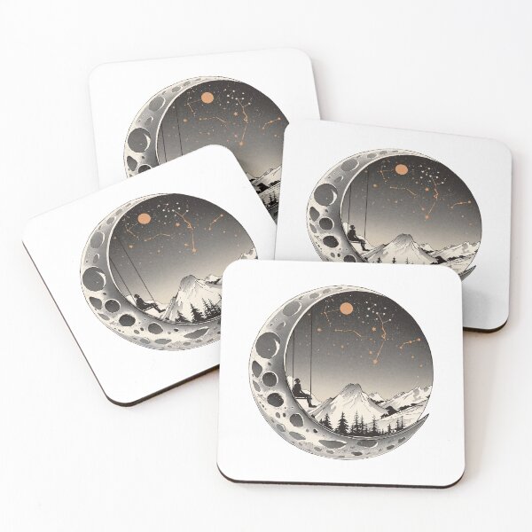 Item preview, Moon Dream Climber, Cosmic Mountain Scene designed and sold by StillOdd.