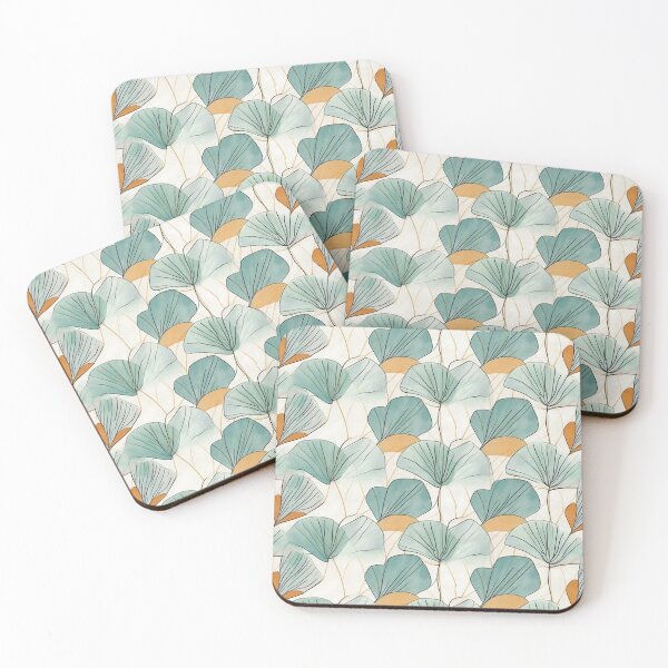 Item preview, ginkgo in abstract style pattern 4 designed and sold by FlaskLab.