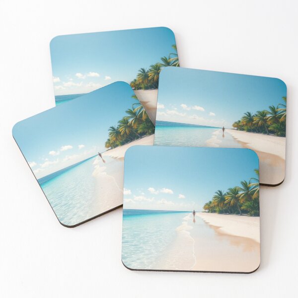 Item preview, Endless Horizon Beach | Sun Flare, Clear Water, and Distant Palm Trees designed and sold by Jade Ado.
