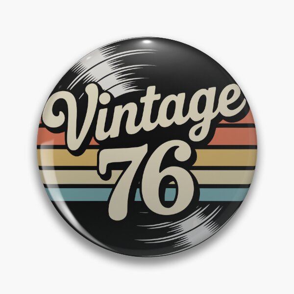 Aperçu de l'œuvre Vintage 76 – Disque rétro 1976 Anniversaire créée et vendue par RogueDroid.