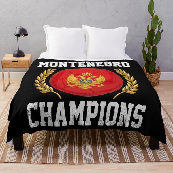 Item preview, SOCCER BALL FLAG CHAMPIONS - MONTENEGRO - Fans and Teams for Men and Women T-shirt designed and sold by wallsandpatts.