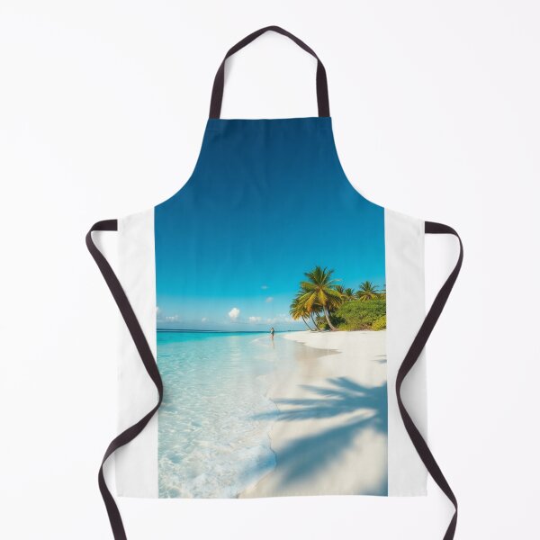 Item preview, Crisp Blue Ocean and White Sand Beach with Palm Tree Shade designed and sold by Jade Ado.