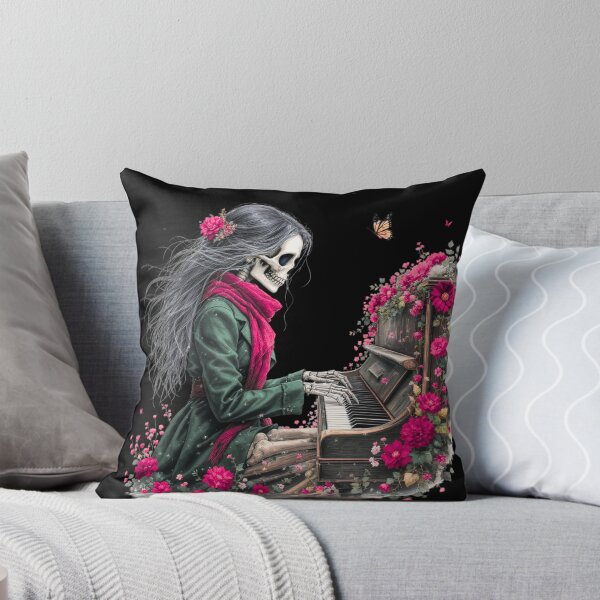 Item preview, Skeleton Pianist Girl – Winter Romance | Elegant Christmas Skeleton Design designed and sold by ColorSplash123.