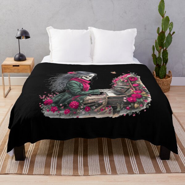 Item preview, Skeleton Pianist Girl – Winter Romance | Elegant Christmas Skeleton Design designed and sold by ColorSplash123.