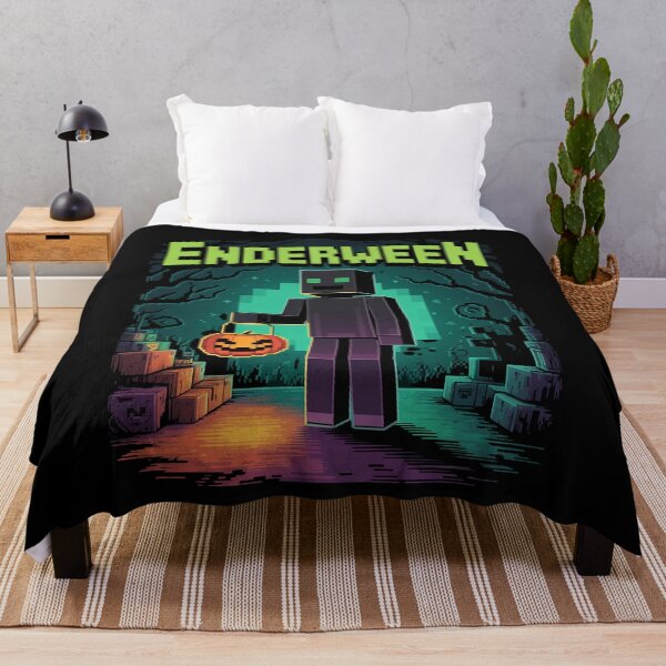 Item preview, ENDERWEEN Enderman Halloween Pun | Pixel Game Art Jack O' Lantern Mob | Voxel Gamer Trick or Treat Design designed and sold by pixelpopplanet.