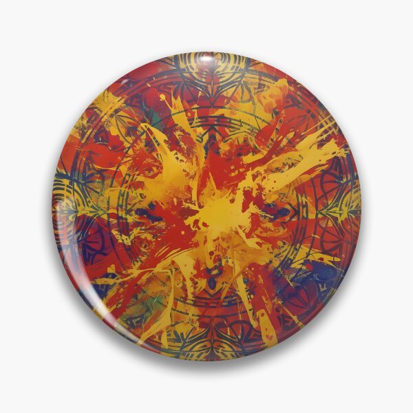 Item preview, Abstract expressionism or geometric art that primarily uses rich, traditional Indian colors (turmeric yellow, deep red, saffron, indigo). designed and sold by DrmartDesigns.