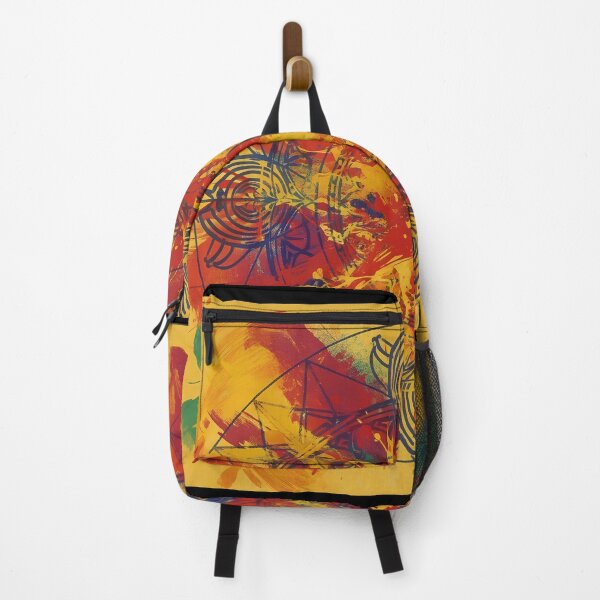 Item preview, Abstract expressionism or geometric art that primarily uses rich, traditional Indian colors (turmeric yellow, deep red, saffron, indigo). designed and sold by DrmartDesigns.