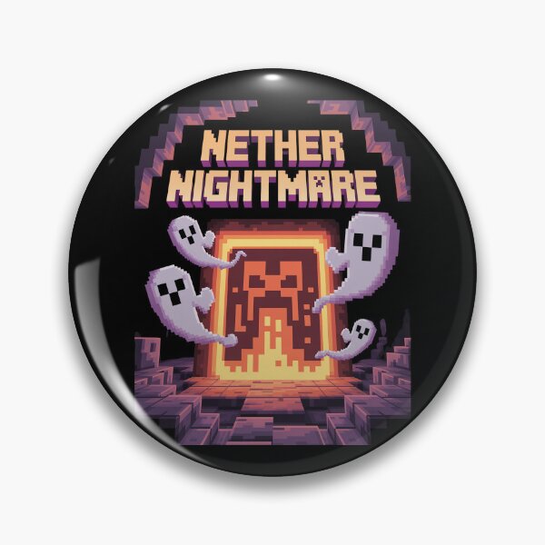 Item preview, NETHER NIGHTMARE Voxel Portal | Pixel Game Art Ghost Creeper Face | Spooky Gamer Horror Design designed and sold by pixelpopplanet.