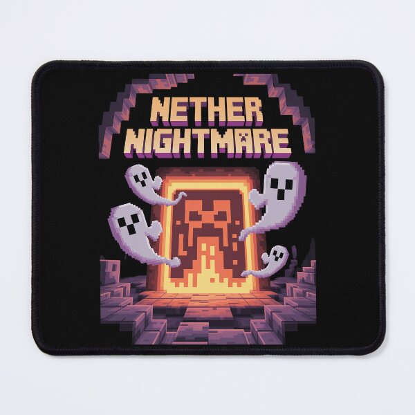 Item preview, NETHER NIGHTMARE Voxel Portal | Pixel Game Art Ghost Creeper Face | Spooky Gamer Horror Design designed and sold by pixelpopplanet.