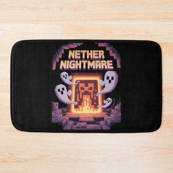Item preview, NETHER NIGHTMARE Voxel Portal | Pixel Game Art Ghost Creeper Face | Spooky Gamer Horror Design designed and sold by pixelpopplanet.