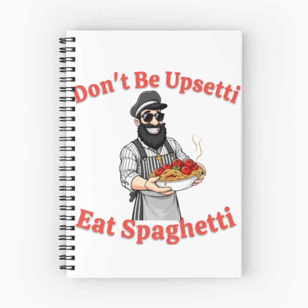 Aperçu de l'œuvre Collection Pop Art « Ne soyez pas contrarié, mangez des spaghettis » créée et vendue par SaucyFoodTruck.
