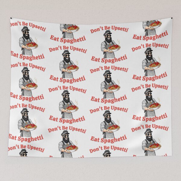 Item preview, Don't Be Upsetti Eat Spaghetti Pop Art Collection designed and sold by SaucyFoodTruck.