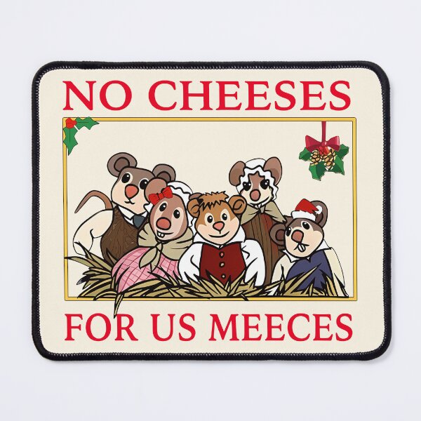 Item preview, No Cheeses for Us Meeces Funny Festive Mice Christmas Design designed and sold by smeraldosecrets.