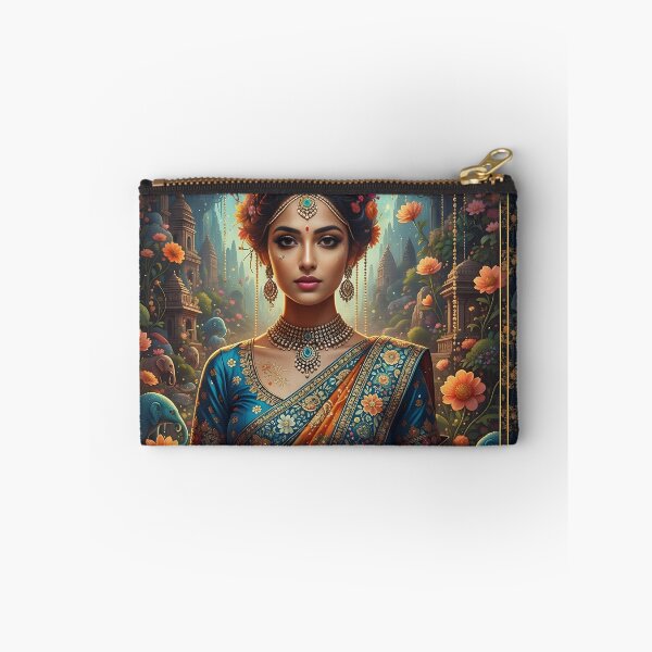Item preview, Portraits that celebrate the strength, beauty, or traditional/contemporary attire of Indian women, sometimes with a surreal or maximalist touch. designed and sold by DrmartDesigns.