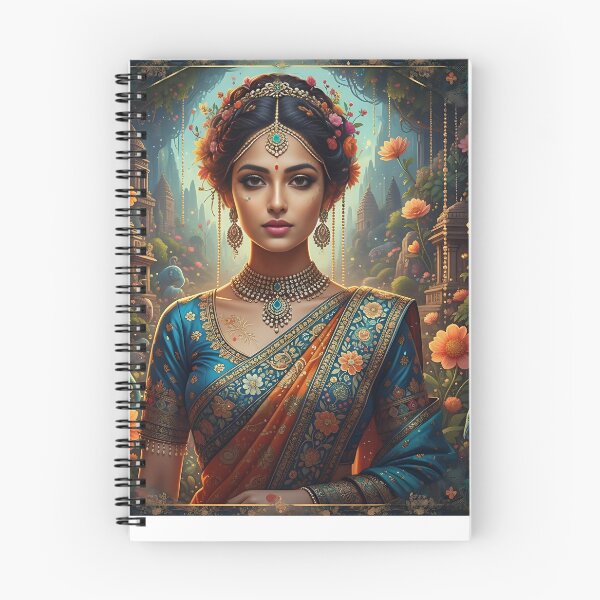 Item preview, Portraits that celebrate the strength, beauty, or traditional/contemporary attire of Indian women, sometimes with a surreal or maximalist touch. designed and sold by DrmartDesigns.