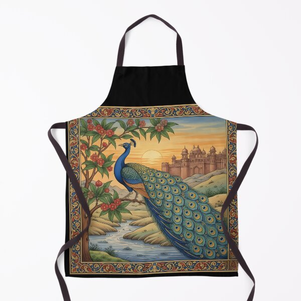 Item preview, peacock on a brach indian classical painting designed and sold by DrmartDesigns.