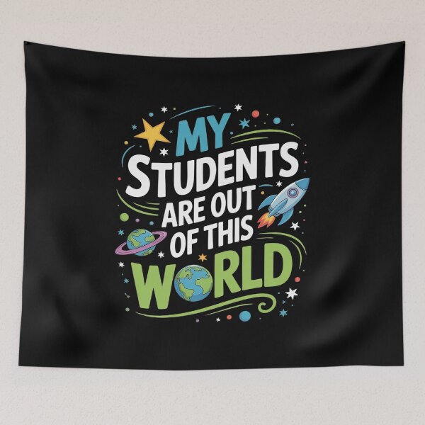 Item preview, Womens My Students Are Out Of This World Space Teacher Cute Groovy  designed and sold by KonstanKoraner.
