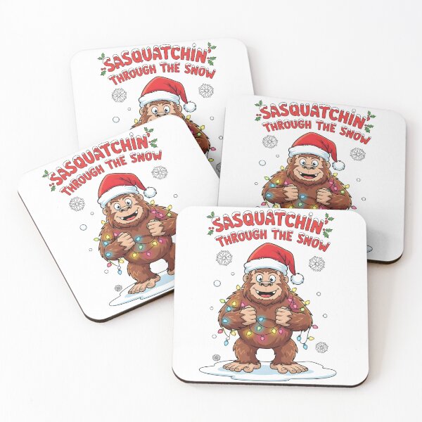 Item preview, Funny Bigfoot Christmas Cartoon – “Sasquatchin’ Through the Snow designed and sold by SaicoGN.