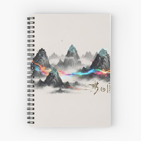 Item preview, Modern Chinese Landscape	Classic subject matter (mountains, rivers, mist) reimagined with surreal, 3D, or fantasy elements, frequently using a futuristic or stylized color palette. designed and sold by DrmartDesigns.