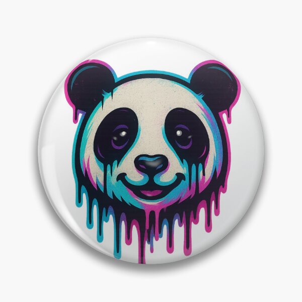 Item preview, Vaporwave Drip Panda – Neon Aesthetic Street Sticker  designed and sold by Dreamy Panda Studio .