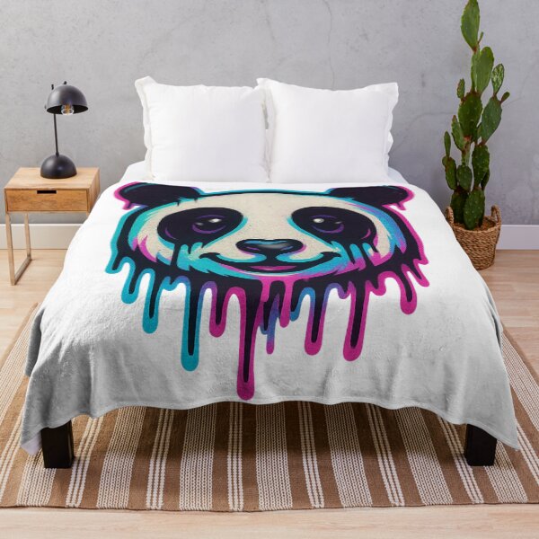 Item preview, Vaporwave Drip Panda – Neon Aesthetic Street Sticker  designed and sold by Dreamy Panda Studio .