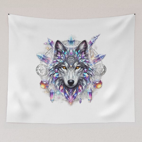 Item preview, Mystic Crystal Wolf designed and sold by CelticSoulShop.