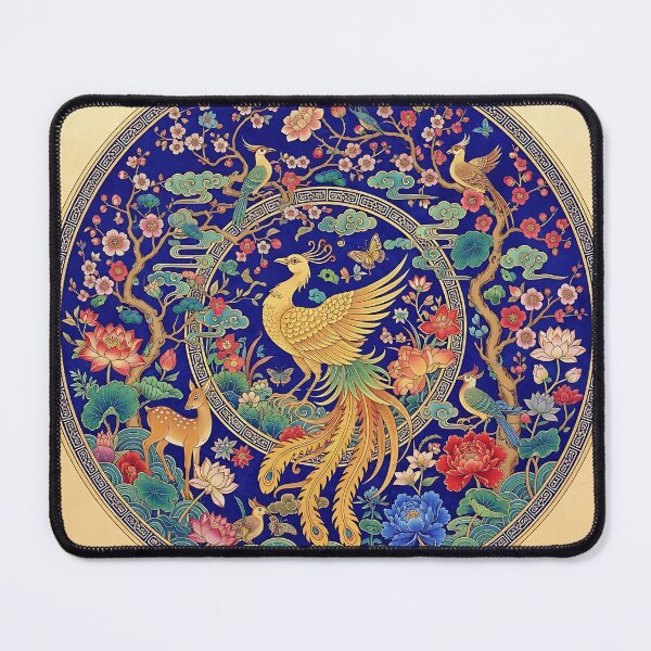 Item preview, 'Highly detailed, fine-line paintings (traditionally done on silk) of flora, fauna, or mythical figures, but executed with vibrant, rich digital coloring and perfect symmetry. designed and sold by DrmartDesigns.