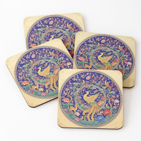 Item preview, 'Highly detailed, fine-line paintings (traditionally done on silk) of flora, fauna, or mythical figures, but executed with vibrant, rich digital coloring and perfect symmetry. designed and sold by DrmartDesigns.