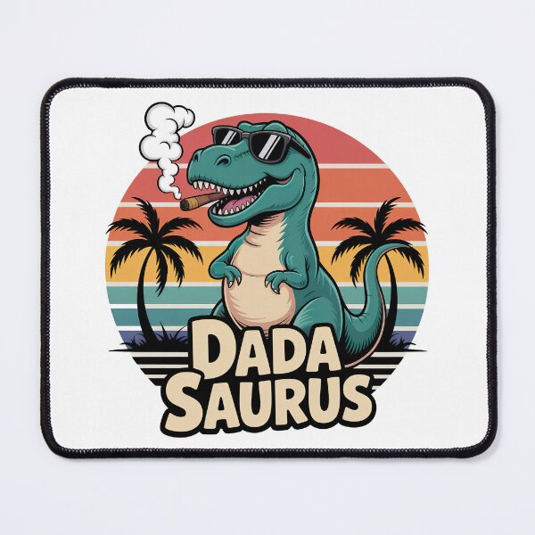 Item preview, Dada Saurus Retro Sunset T‑Shirt – Cool Dinosaur Dad Gift designed and sold by graphic-genie.