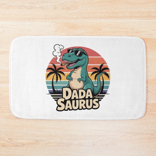 Item preview, Dada Saurus Retro Sunset T‑Shirt – Cool Dinosaur Dad Gift designed and sold by graphic-genie.