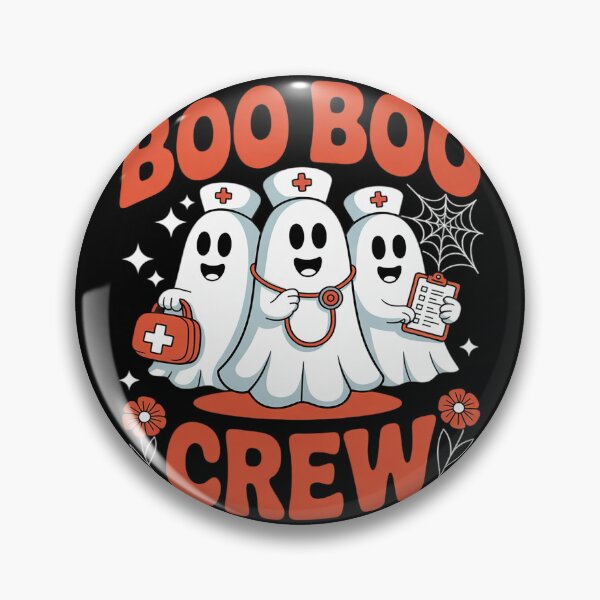 Item preview, Boo Boo Crew Nurse Ghost Scrub Top Nursing Halloween Costum  designed and sold by KonstanKoraner.