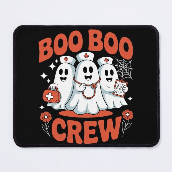 Item preview, Boo Boo Crew Nurse Ghost Scrub Top Nursing Halloween Costum designed and sold by KonstanKoraner.