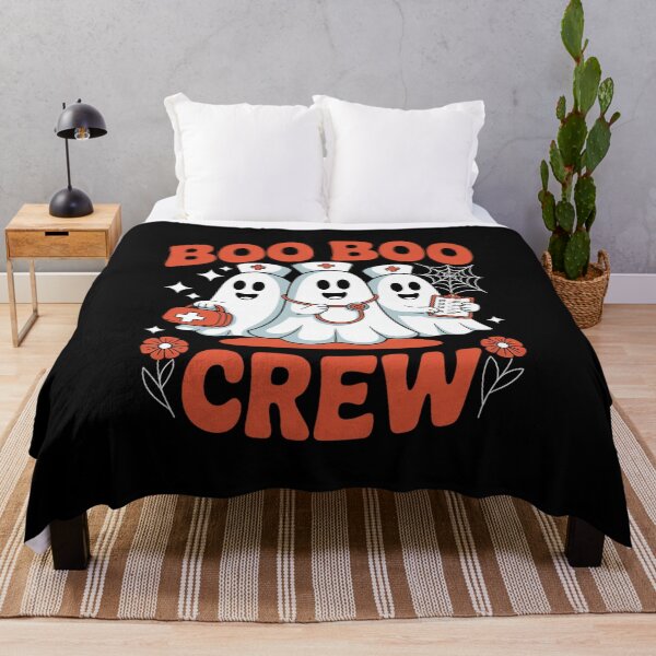 Item preview, Boo Boo Crew Nurse Ghost Scrub Top Nursing Halloween Costum designed and sold by KonstanKoraner.