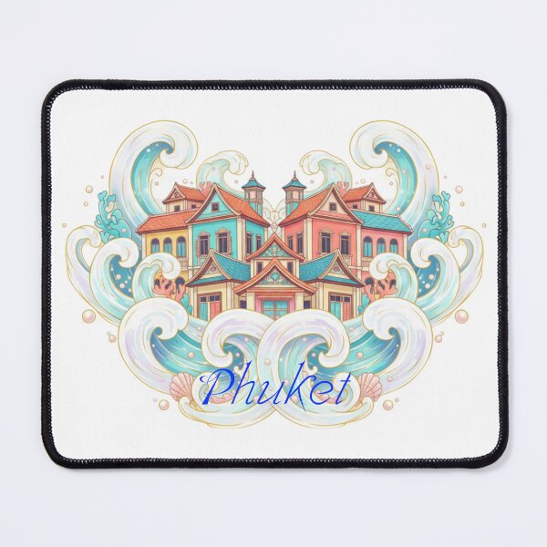 Item preview, Text Phuket Waves – Pearl & Heritage Fusion designed and sold by See-Sea-Colors.
