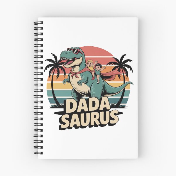 Item preview, Dada Saurus Retro Sunset T‑Shirt – Cool Dinosaur Dad Gift designed and sold by graphic-genie.