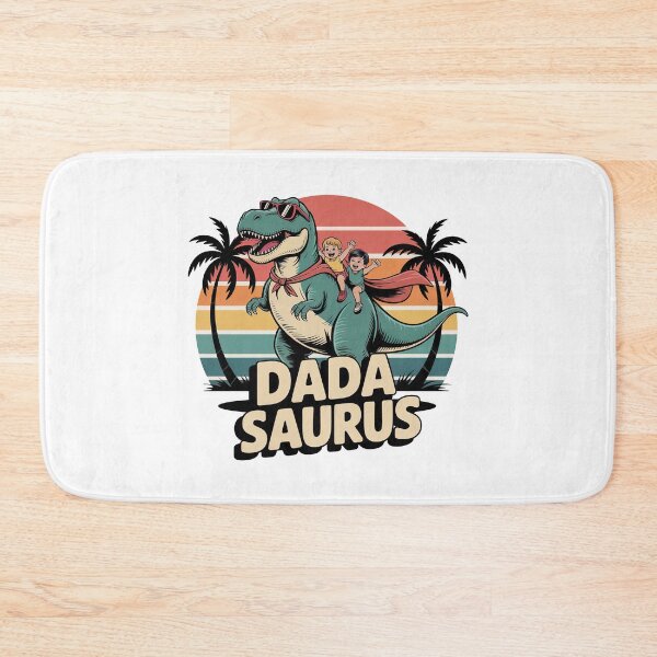 Item preview, Dada Saurus Retro Sunset T‑Shirt – Cool Dinosaur Dad Gift designed and sold by graphic-genie.