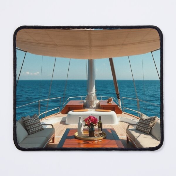 Item preview, Luxury Yacht Deck Retreat | Mediterranean Sea View and Summer Sailing Vibes designed and sold by Vida e Arte.