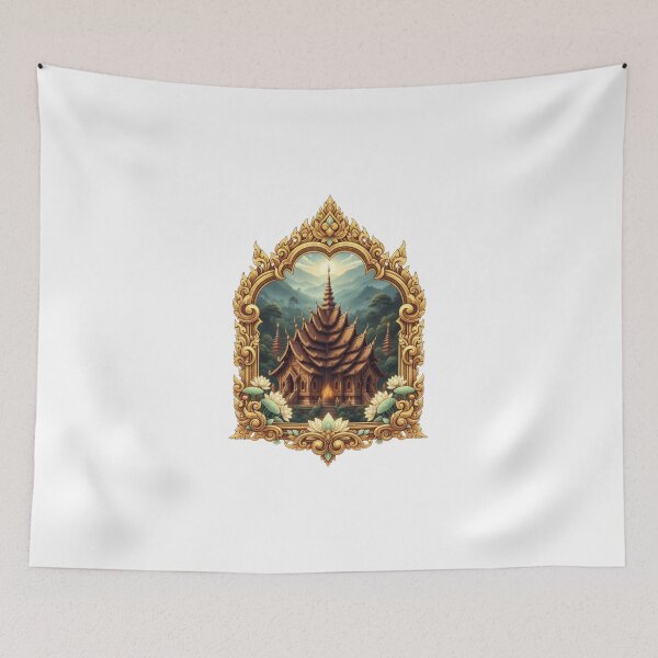 Item preview, Lanna Spirit in Gold & Teak designed and sold by See-Sea-Colors.