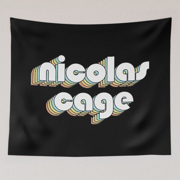 Item preview, Nicolas Cage - Retro Typography Faded Style designed and sold by myhero2699.