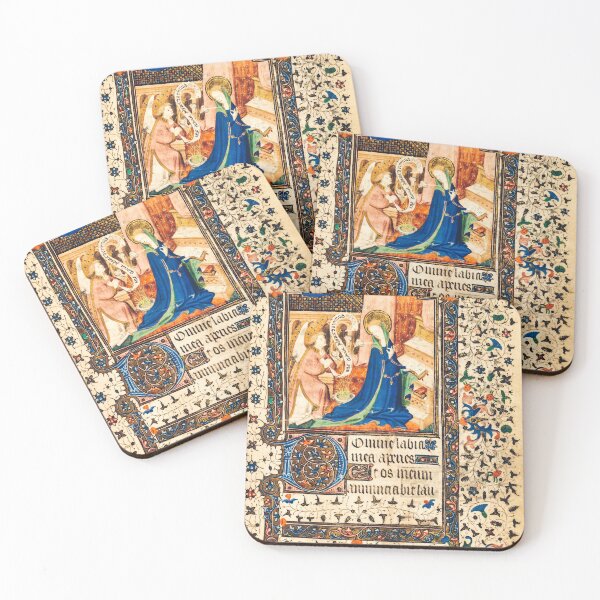Item preview, The Annunciation — Glorious Medieval Illuminated Manuscript designed and sold by IlluminatedPage.