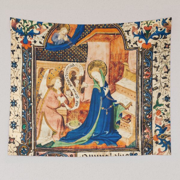 Item preview, The Annunciation — Glorious Medieval Illuminated Manuscript designed and sold by IlluminatedPage.