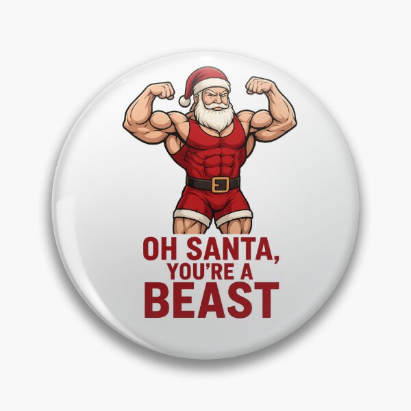 Item preview, Muscular Santa Claus Christmas Gym Beast Funny Fitness Gift designed and sold by ChillDraws.