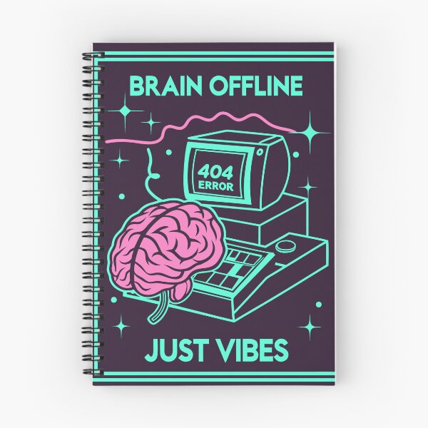 Item preview, Brain Offline 404 Error | Just Vibes | Neon Cyberpunk Mental Health Art | Funny Tech Humor designed and sold by Taanva.