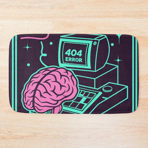 Item preview, Brain Offline 404 Error | Just Vibes | Neon Cyberpunk Mental Health Art | Funny Tech Humor designed and sold by Taanva.