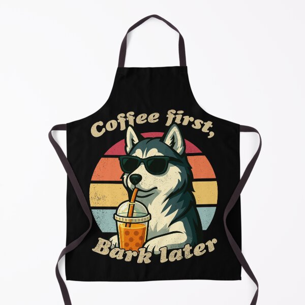Item preview, COFFEE FIRST BARK LATER - SIBERIAN HUSKY | Pets and Dogs lovers for Men and Women t-shirt designed and sold by panchiTWO.