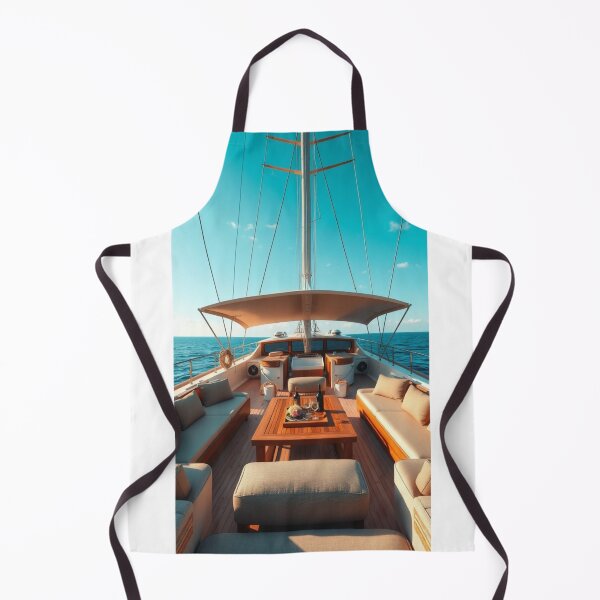 Item preview, Serene Yacht Life | Luxury Deck with Ocean Horizon and Mast View designed and sold by Jade Ado.