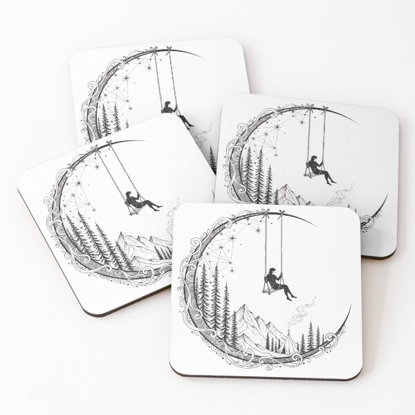 Item preview, Moon Dream Climber, Cosmic Mountain Scene -1 designed and sold by StillOdd.