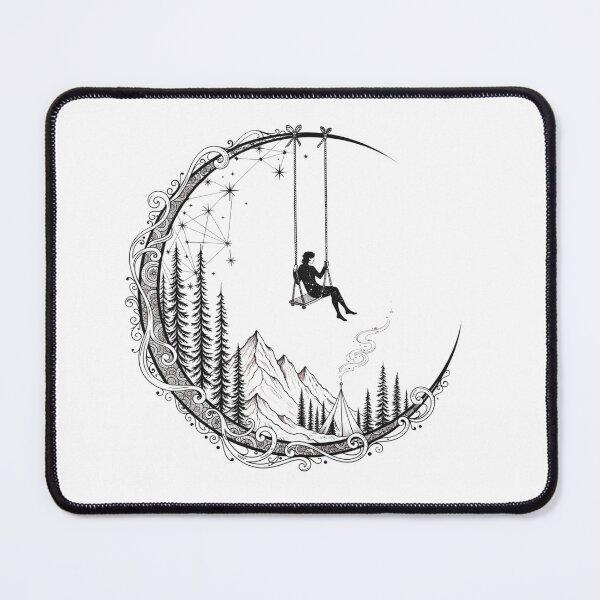 Item preview, Moon Dream Climber, Cosmic Mountain Scene -1 designed and sold by StillOdd.
